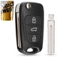 Викидний корпус ключа на 3 кнопки KIA K2, K5, Ceed, Cerato, Sportage, Hyundai I20, I30, IX35, I35, Elantra (середнє лезо TOY40) - зображення 1