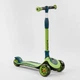 Самокат трехколесный Best Scooter, складной алюминиевый руль, 3 колеса PU со светом, d=12 см, С-04909 - изображение 1