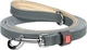 Поводок для котов и мелких собак кожаный WAUDOG Classic XXS-XS Ш 12 мм Дл 122 см Серый (603211Collar) (4823089358789) - изображение 1