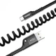 Кабель Baseus Fish eye Spring Data Cable USB For Type-C 1M Black (CATSR-01) - изображение 1
