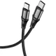 Кабель Hoco X50 Type-C to Type-C Exquisito 100W charging data cable (L-2M) Black - изображение 1