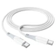 Кабель Hoco X70 Ferry 60W charging data cable Type-C to Type-C White - зображення 1