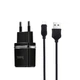Сетевое зарядное устройство Hoco C12 Smart dual USB charger set with Micro cable(EU) 2USB 2.4A Black - изображение 1