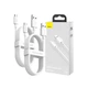 Кабель Baseus Simple Wisdom Data Cable Kit USB to Micro 2.1A ( 2шт. ) 1.5m White - зображення 2