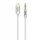 Кабель Baseus Yiven Type-C male To 3.5 male Audio Cable M01 Silver - зображення 1