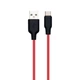 Кабель Hoco X21 Silicone charging cable for Type C, 1m (Червоний) - зображення 1
