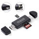 Кардридер (card reader/writer) USB 2.0 OTG/Type-C/MicroSD/MicroUSB/SD - 5 в 1 для телефона, ноутбука и т.д. - изображение 4
