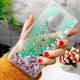 Чехол Glitter для Xiaomi Redmi 5 Plus Бампер Жидкий блеск бирюзовый - изображение 1