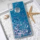 Чехол Glitter для Xiaomi Redmi Note 5 / Note 5 Pro Global Бампер Жидкий блеск Синий - изображение 2