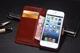 Чехол Idewei для iPhone 5 / 5s / SE книжка кожа PU с визитницей коричневый - изображение 4