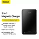 Повербанк Беспроводная зарядка Baseus Magnetic Bracket Wireless Fast Charge 10000mAh 20W + Кабель Type-C - Type-C 60W 3A Быстрая зарядка QC3.0+PD3.0 (PPCX000003) Black/Blue - изображение 12