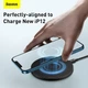 Бездротова зарядка Baseus Simple Magnetic Wireless Charger Швидка зарядка 15W Black (WXJK-E01) - зображення 15
