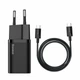 Зарядний пристрій Baseus Super Si USB-C 25W + Type-C to Type-C Cable 1m Black (TZCCSUP-L01) - изображение 1