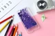 Чехол Glitter для Xiaomi Redmi 4a Бампер Жидкий блеск фиолетовый - изображение 3