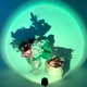 Світлодіодна атмосферна лампа захід сонця РГБ LED Sunset Lamp RGB проекційний світильник торшер на гнучкій ніжці 7 кольорів від USB - зображення 3