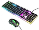 Игровой набор 2 в 1 клавиатура и мышка HOCO GM11 Terrific glowing RGB, черный - изображение 1