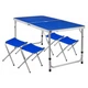 Стол для пикника раскладной с регулировкой по высоте Folding Table с 4 стульями Синий - изображение 1