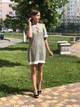Женское льняное платье Poliit 8355 светло-серый 38 - изображение 1