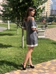 Женское льняное платье Poliit 8355 темно-серый 38 - изображение 2