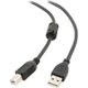 Кабель Maxxter USB - USB Type-B V 2.0 (M/M), 3 м, ферритовый фильтр, Black пакет (UF-AMBM-10) - изображение 1