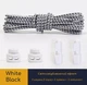 Круглі еластичні шнурки для взуття FASTLACES T2-6 White Black - зображення 1