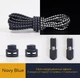 Шнурки для обуви со светоотражающим эффектом Fastlaces T2-4 Navy Blue 100 см - изображение 1