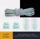 Шнурки для обуви со светоотражающим эффектом Fastlaces T2-4 Light Green 100 см - изображение 1