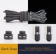 Шнурки для обуви со светоотражающим эффектом Fastlaces T2-4 Dark Gray 100 см - изображение 1