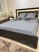 Постельное белье хлопковое в полоску Двуспальное 180 x 220 Бязь Серое 70 х 70 - изображение 7