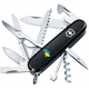 Складной швейцарский нож Victorinox Vx13713.3_T1166u Huntsman Ukraine 15 функций 91 мм Карта Украины сине-желтый - изображение 1