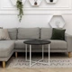 Стіл журнальний Модерн М Adore Decor Білий/Вугільний камінь (метал/ламінована ДСП) (MOwM-dB) - зображення 2