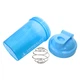 Спортивная бутылка шейкер Lesko HC752 Blue 400ml с пружиной для смешивания жидкости питания спортсменов - изображение 3