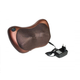 Подушка роликовый массажер для шеи спины и ног Massage Pillow от 12V и 220V (для дома и машины) Коричневая 4 ролика - изображение 1