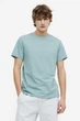 Футболка H&M Essentials №7 Regular Fit XS светло бирюзовый 0685816170 - изображение 1