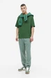 Футболка H&M Relaxed Fit M зеленый 1003662033 - изображение 4