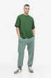Футболка H&M Relaxed Fit M зеленый 1003662033 - изображение 5