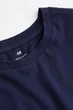 Футболка H&M Regular Fit XL темно синій 0685816185 - изображение 7