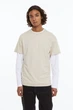 Футболка H&M Regular Fit M бежевий 0685816178 - зображення 1