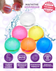 Водяні шаріки набір 6шт. VelaSport WaterBall Pro водяні бомбочки іграшки для водяних битв Багаторазові Різнокольорові - зображення 1