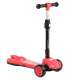 Самокат трехколесный со светящимися колесами и дымом Best Scooter Красный - изображение 1