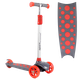 Самокат триколісний з колесами, що світяться, Best Scooter Сірий з червоним - зображення 1