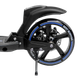 Самокат двухколесный с большими колесами и ручным амортизатором Best Scooter Черный с синим - изображение 5
