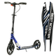 Самокат двоколісний з великими колесами і ручним гальмом Best Scooter Чорний з синім вид 1 - зображення 1