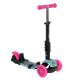 Трехколесный самокат со светящимися колесами и родительской ручкой 5 в 1 Best Scooter Розовый с голубым - изображение 2