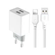 Сетевое зарядное устройство (адаптер) XO L65 2USB / 2.4А + Lightning white - изображение 1