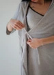 Халат для беременных и кормящих Мария Серый S/M М02 - изображение 5