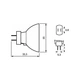 Лампа галогенна Osram 64624 100W 12V G5.3 (плоскі контакти) - зображення 4
