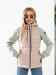 Куртка sport style ветровка с трикотажными рукавами от Khan kh1011, бежевая 44 - изображение 1