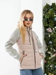 Куртка sport style ветровка с трикотажными рукавами от Khan kh1011, бежевая 44 - изображение 3