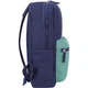 Молодежный рюкзак mini для парня Bagland 8 л из ткани чернильный с зеленым накладным карманом - изображение 2